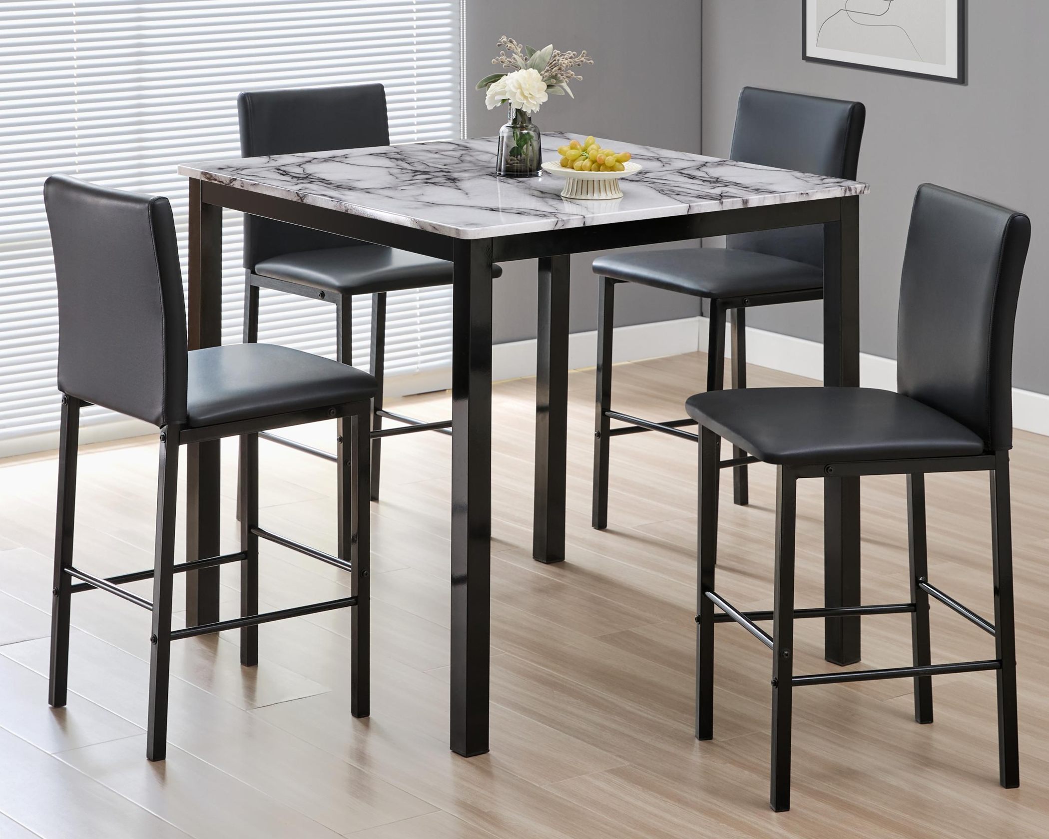 (image for) Cararra 5 Piece Pub Set – White
