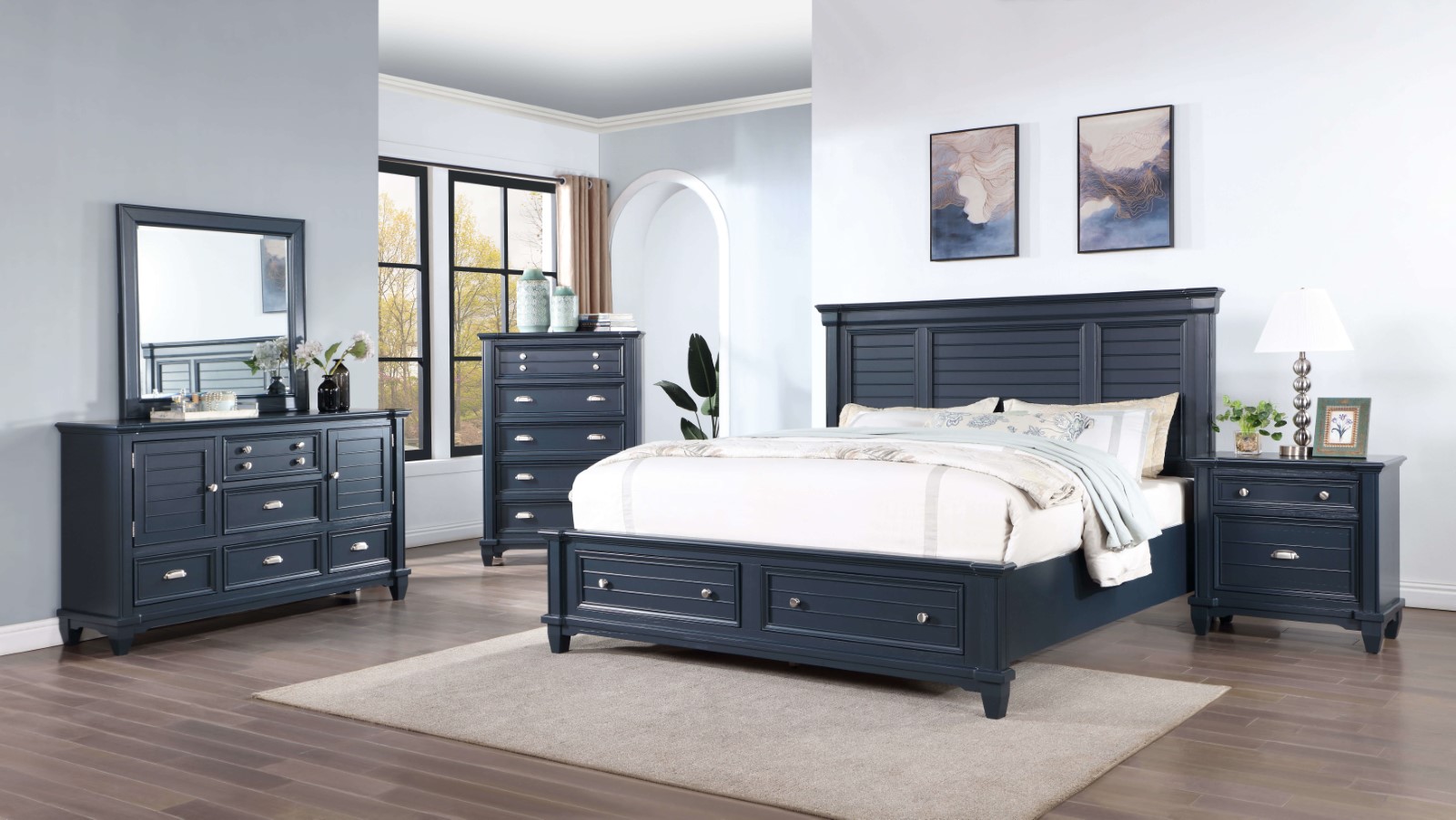 (image for) Manzanillo Blue Qn. 4Pc 