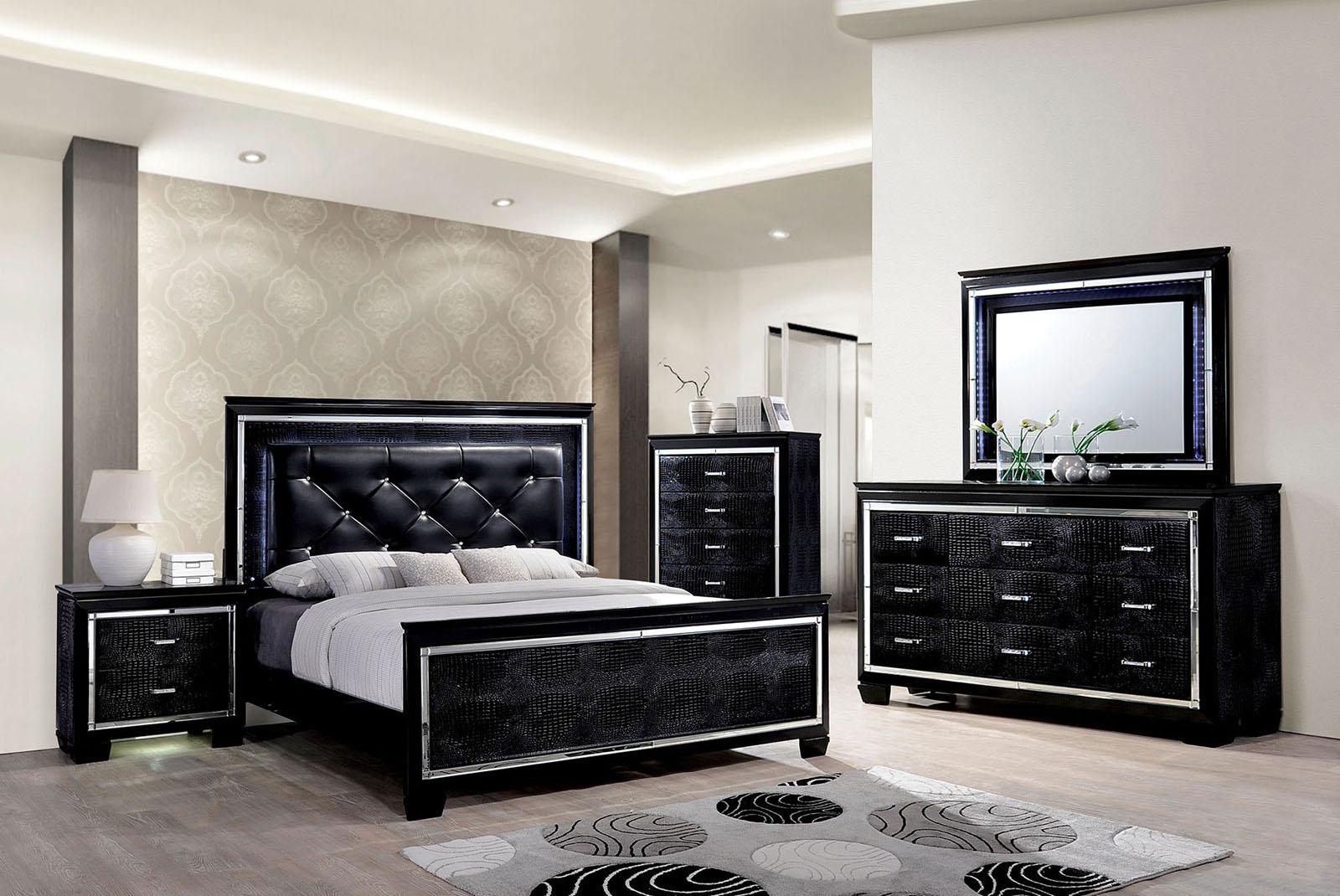 (image for) Bellanova Black Qn. 5Pc W/Chest