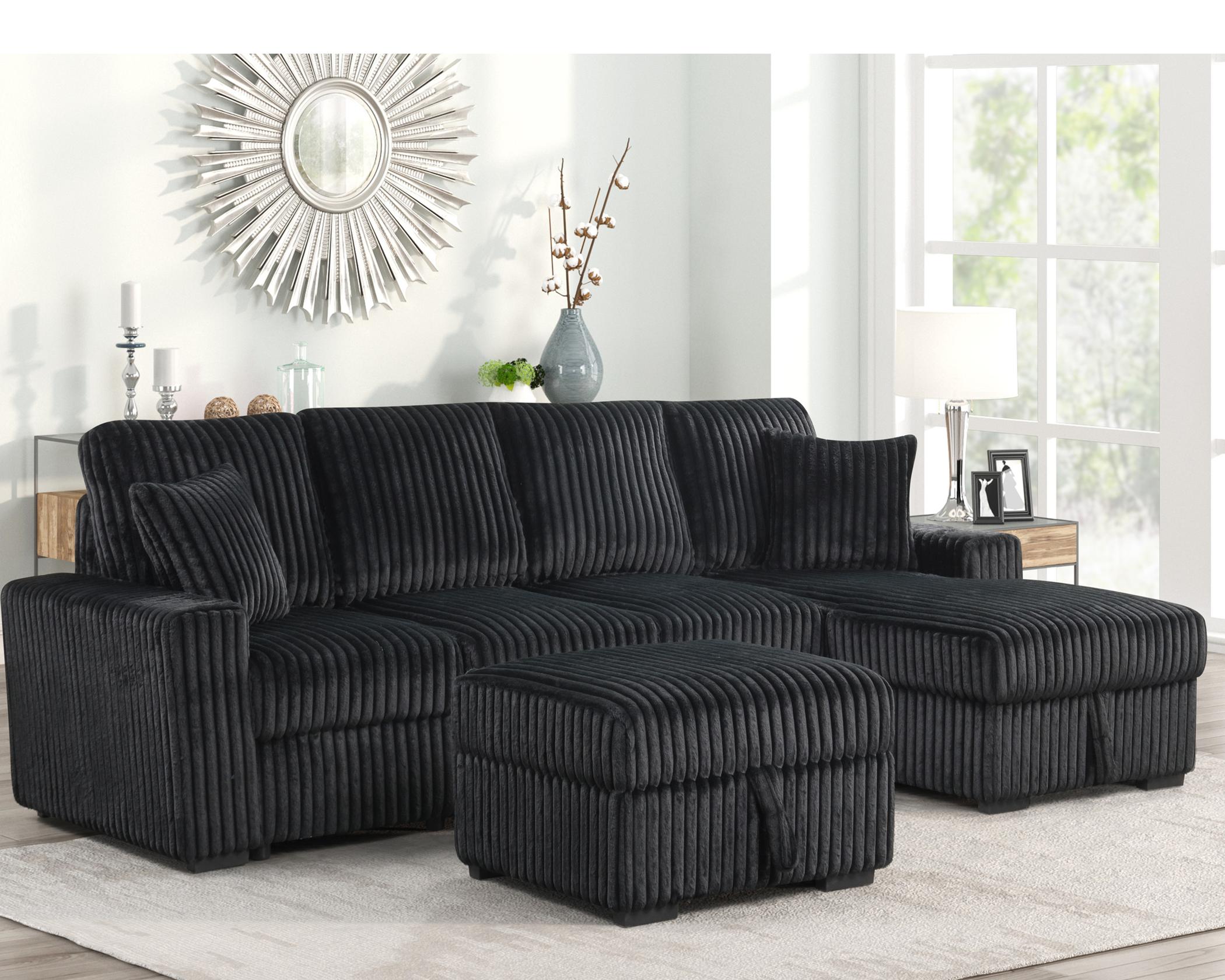 (image for) Cozy Lounge – Black Sectional