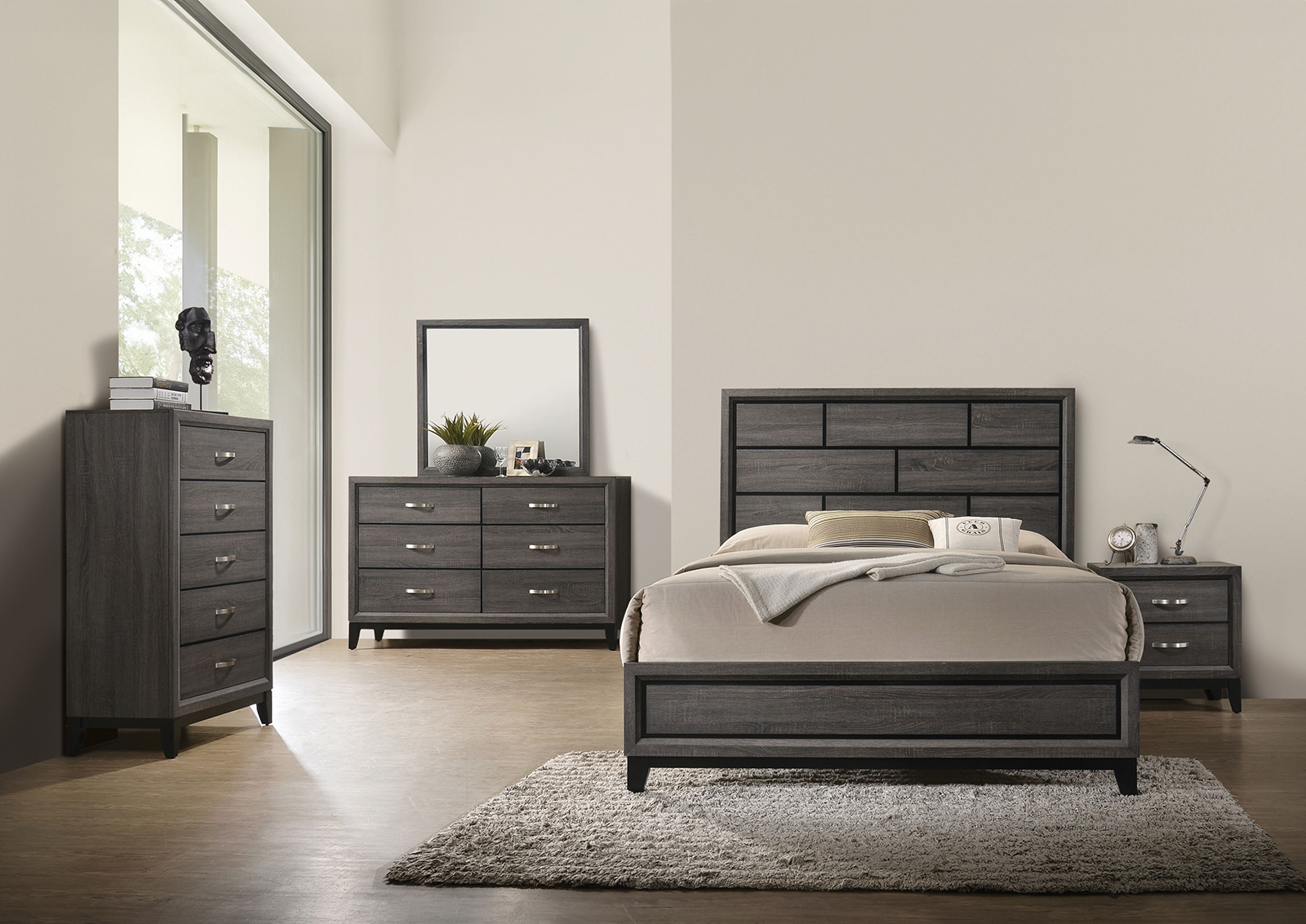 (image for) Errico Grey Qn. 4Pc 