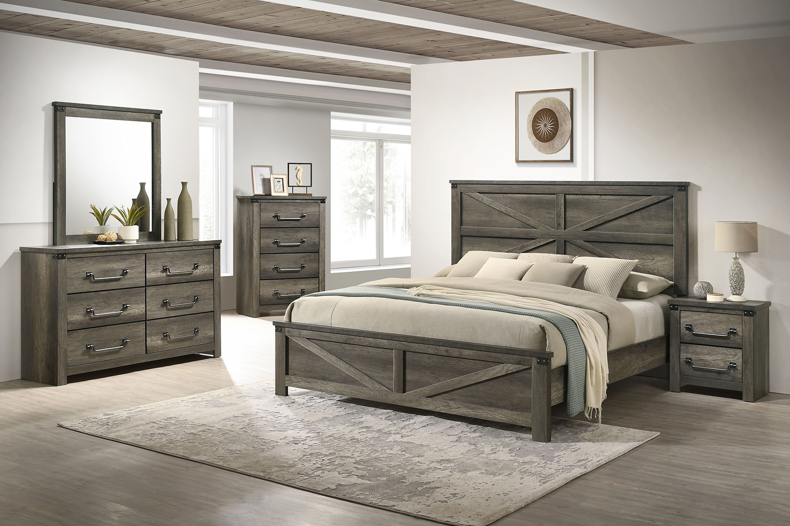 (image for) Britonale Grey Qn. 5Pc W/Chest