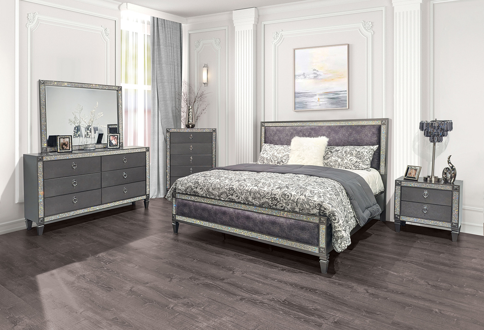 Lyanne Grey Qn. 4Pc (image for) Lyanne Grey Qn. 4Pc