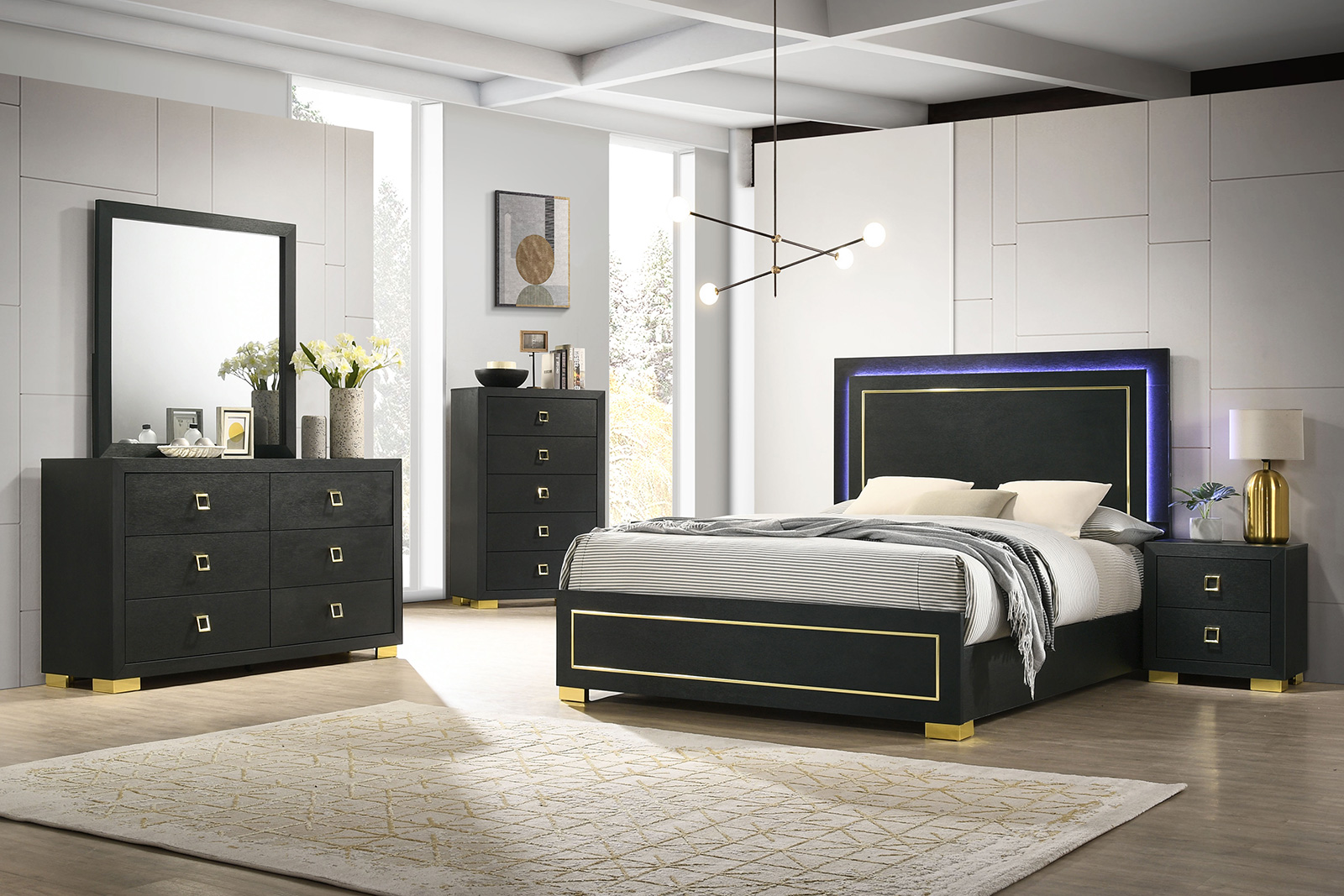 Latimer Black Qn. 4Pc (image for) Latimer Black Qn. 4Pc
