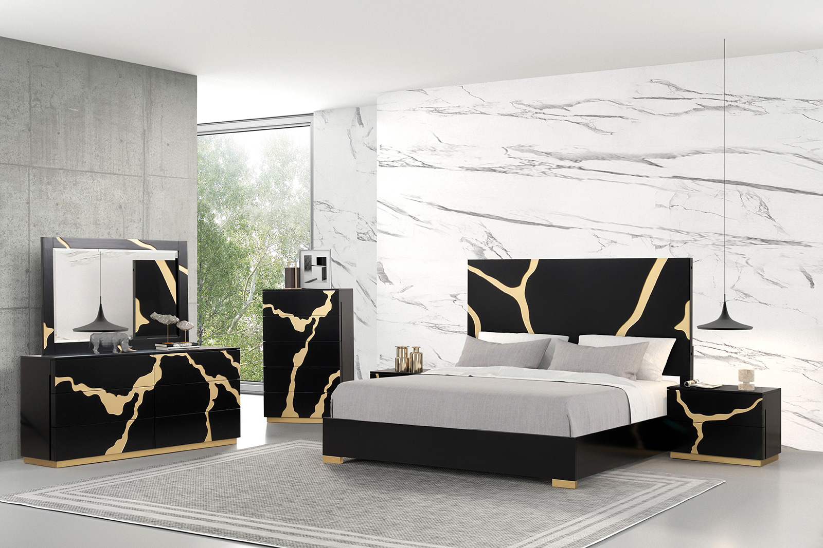 Goldsberg Black Qn. G W/4Pc (image for) Goldsberg Black Qn. G W/4Pc