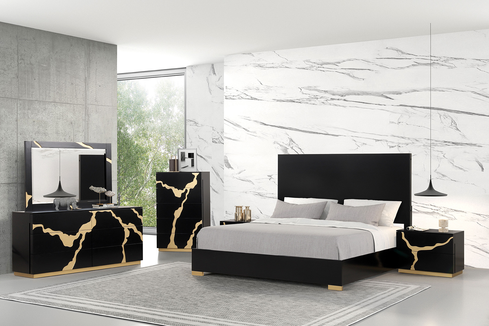 Goldsberg Black Qn. P W/5Pc (image for) Goldsberg Black Qn. P W/5Pc