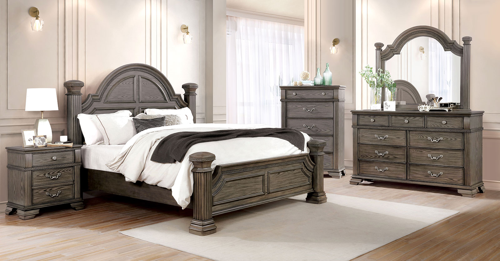 (image for) Pamphilos Grey Qn. 5Pc W/Chest
