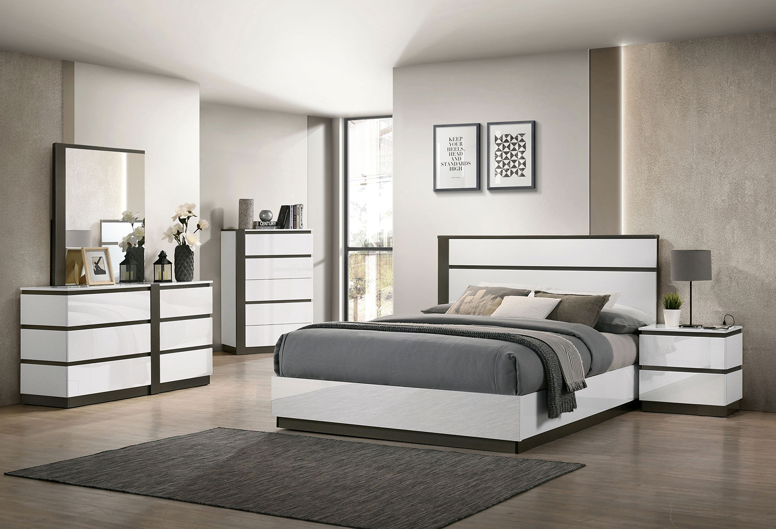 (image for) Birsfelden White Qn. 5Pc W/2Ns