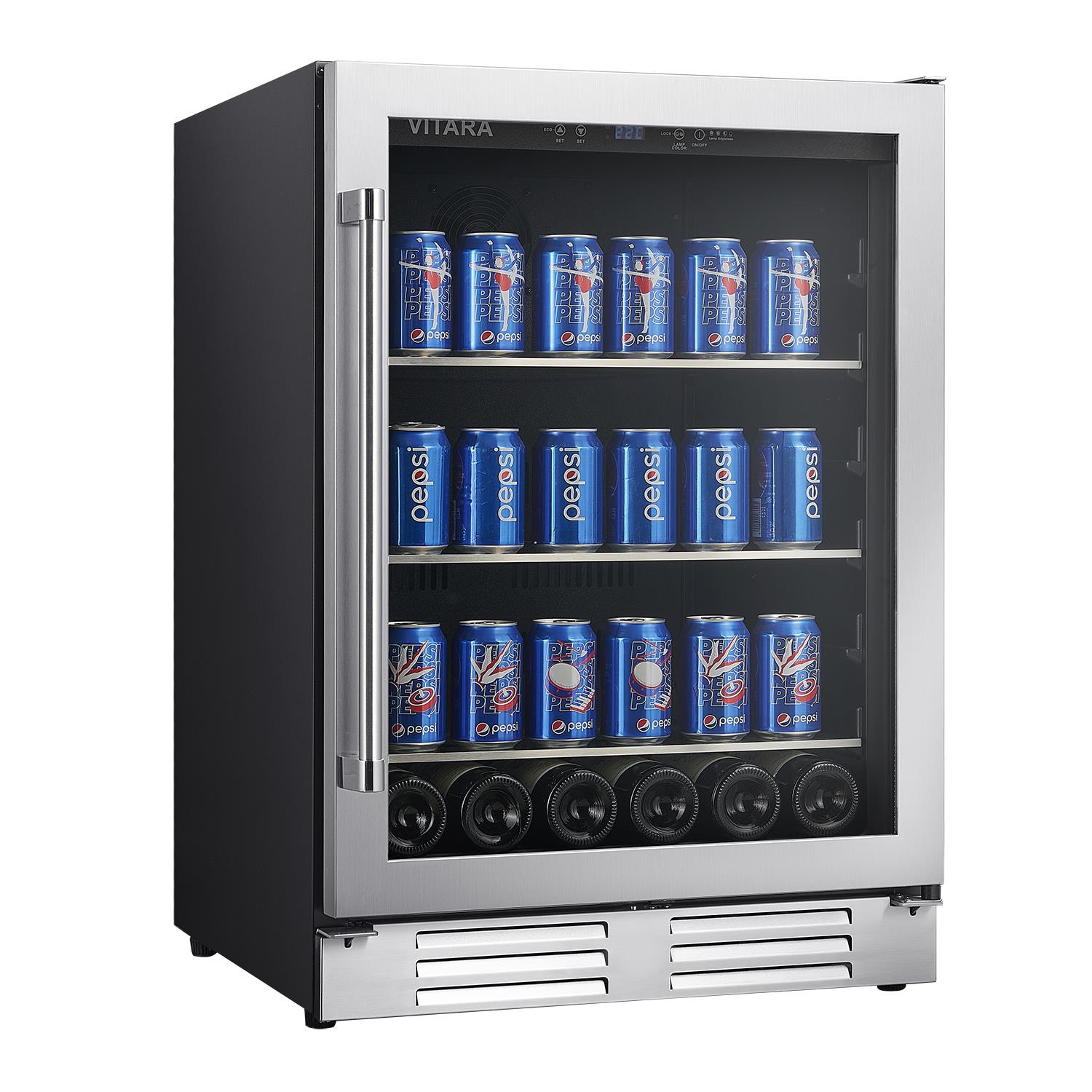 (image for) VITARA 108 Can Beverage Center Stainless Steel