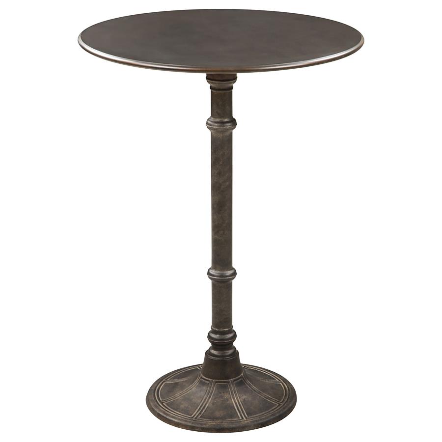 Oswego Round 30-inch Pub Height Bistro Bar Table Dark Russet (image for) Oswego Round 30-inch Pub Height Bistro Bar Table Dark Russet