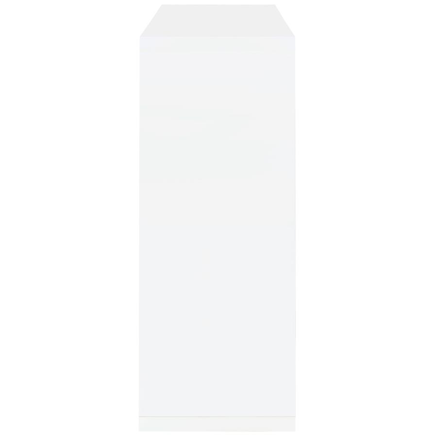 Prescott Rectangular Home Bar Table White High Gloss