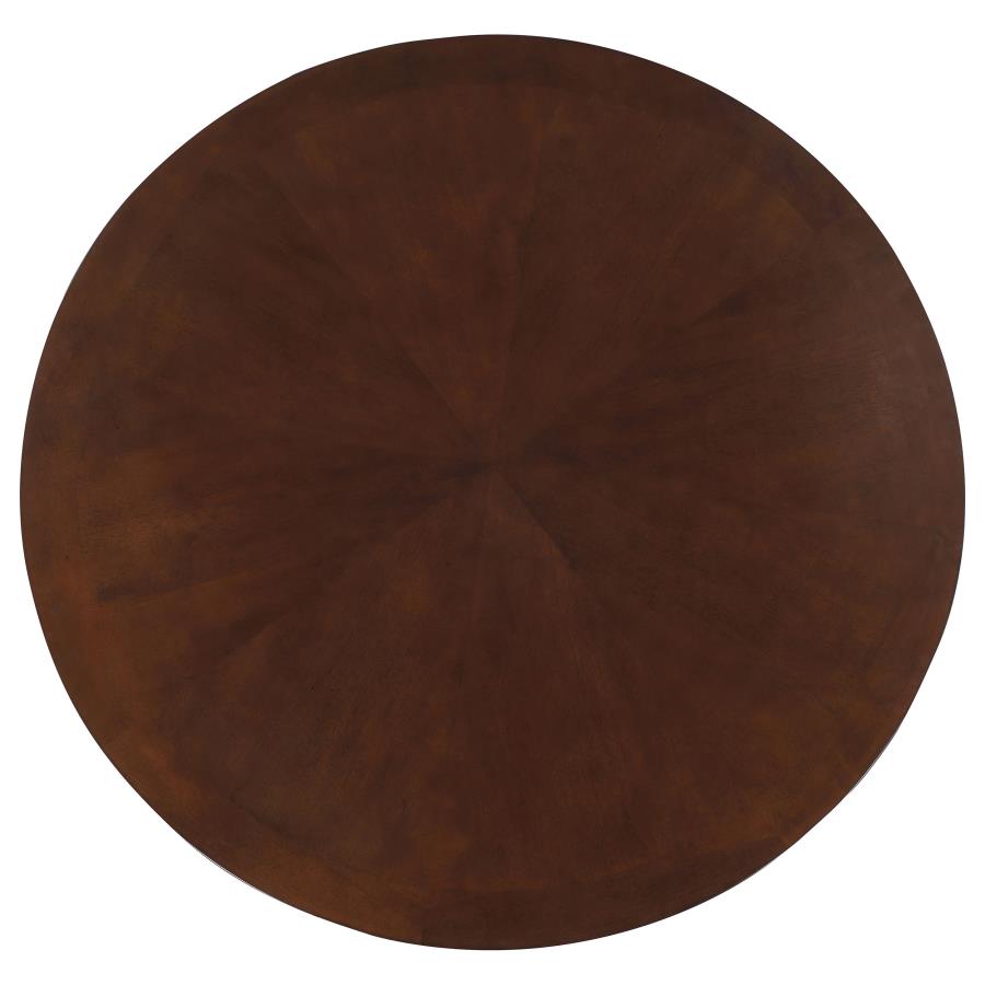 Marietta Round Dining and Billiard Poker Game Table Tobacco