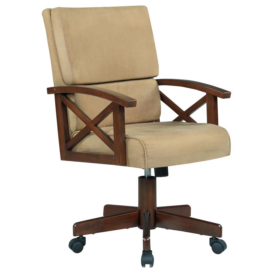 Marietta Upholstered Swivel Dining and Game Chair Tobacco (image for) Marietta Upholstered Swivel Dining and Game Chair Tobacco