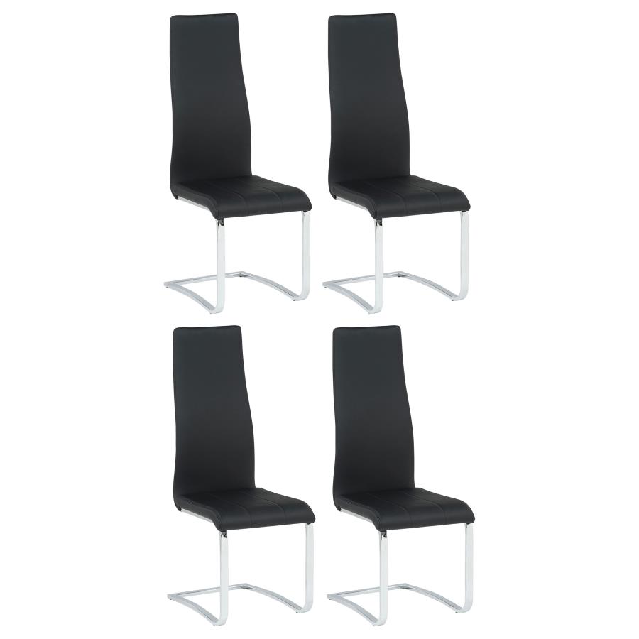 (image for) Montclair Upholstered Dining Side Chair Black (Set of 4)