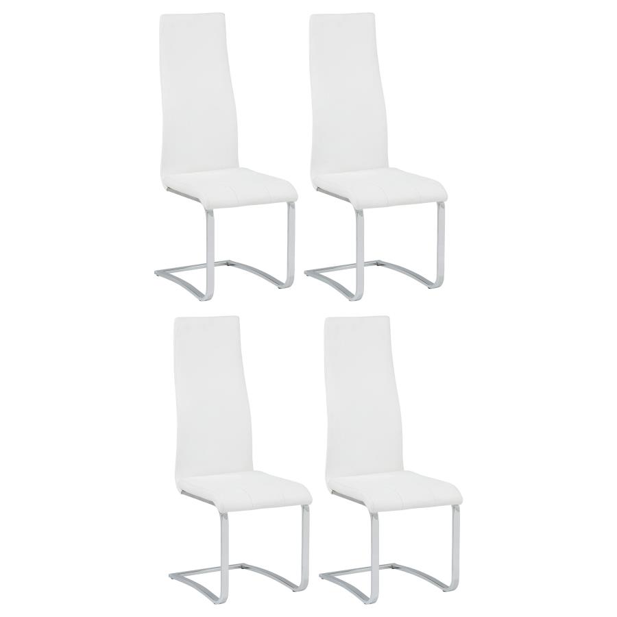 (image for) Montclair Upholstered Dining Side Chair White (Set of 4)
