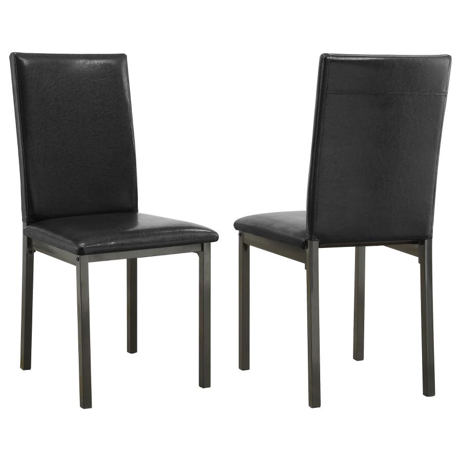 (image for) Garza Upholstered Dining Side Chair Dark Brown (Set of 2)