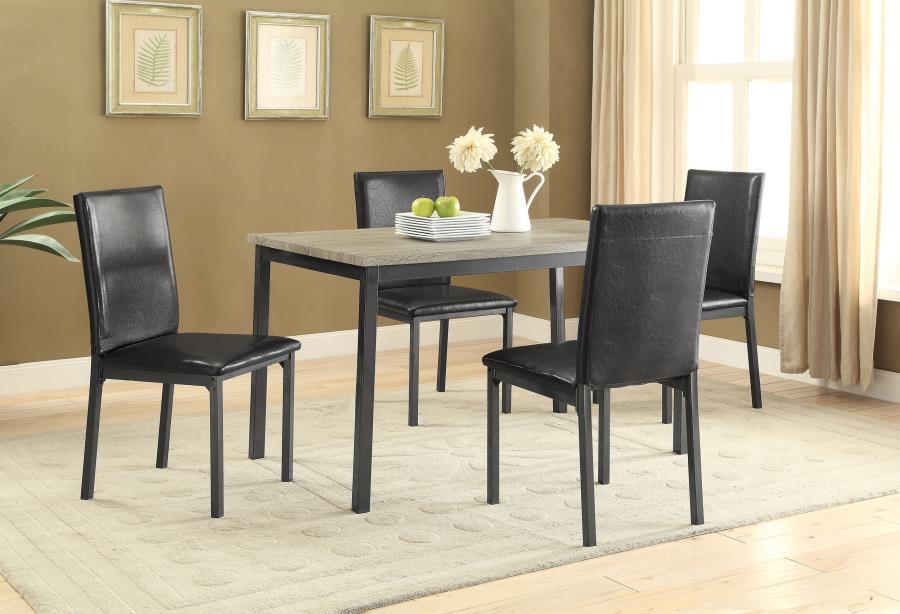 Modal Additional Images for Garza Upholstered Dining Side Chair Dark Brown (Set of 2)