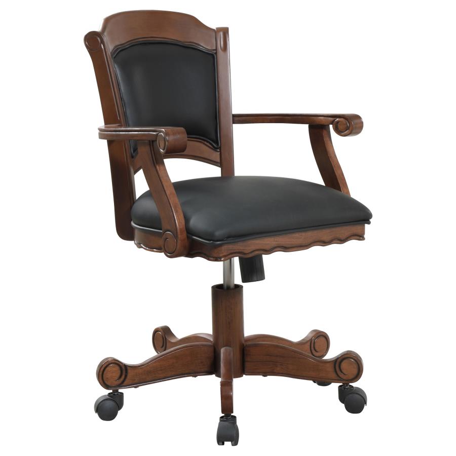 Turk Upholstered Swivel Dining and Game Chair Tobacco (image for) Turk Upholstered Swivel Dining and Game Chair Tobacco