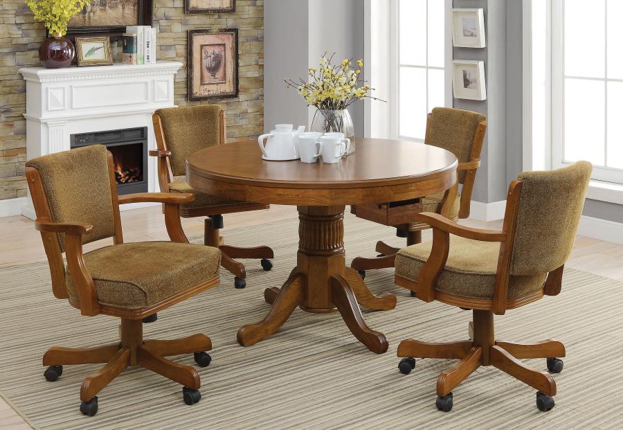 Mitchell 5-piece 3-in-1 Dining and Game Table Set Amber (image for) Mitchell 5-piece 3-in-1 Dining and Game Table Set Amber