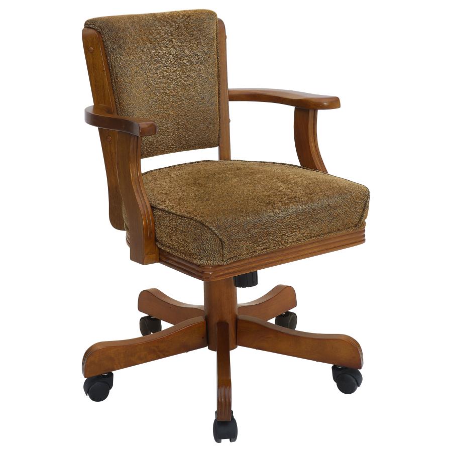 Mitchell Upholstered Swivel Dining and Game Chair Amber (image for) Mitchell Upholstered Swivel Dining and Game Chair Amber