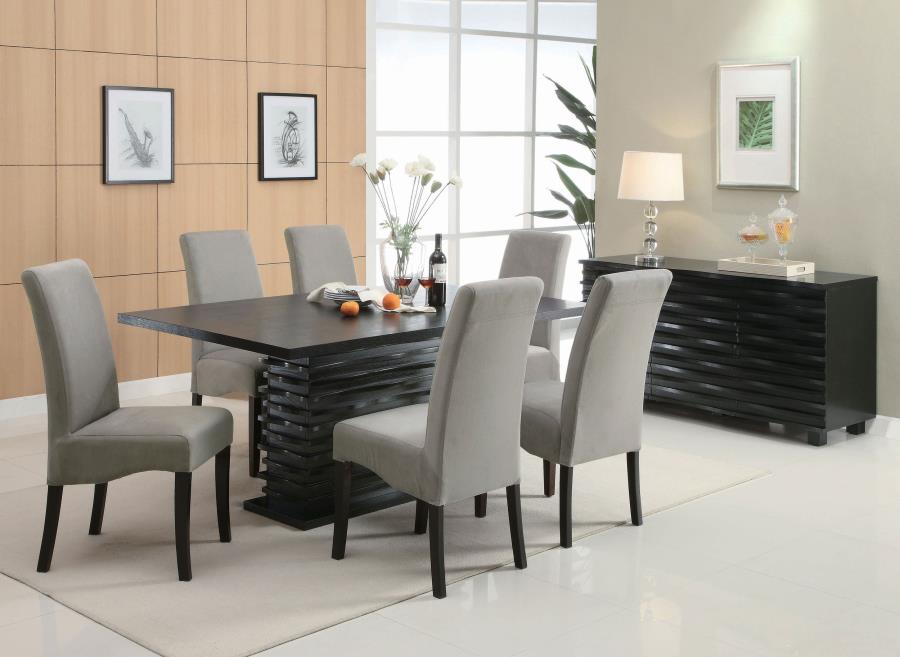 Modal Additional Images for Stanton Velvet Upholstered Dining Side Chair Grey (Set of 2)