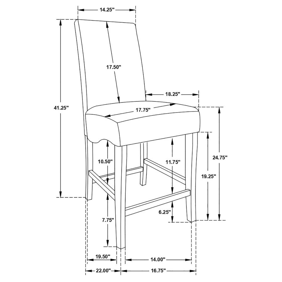 Modal Additional Images for Stanton 7-piece Square Counter Height Dining Table Set Grey