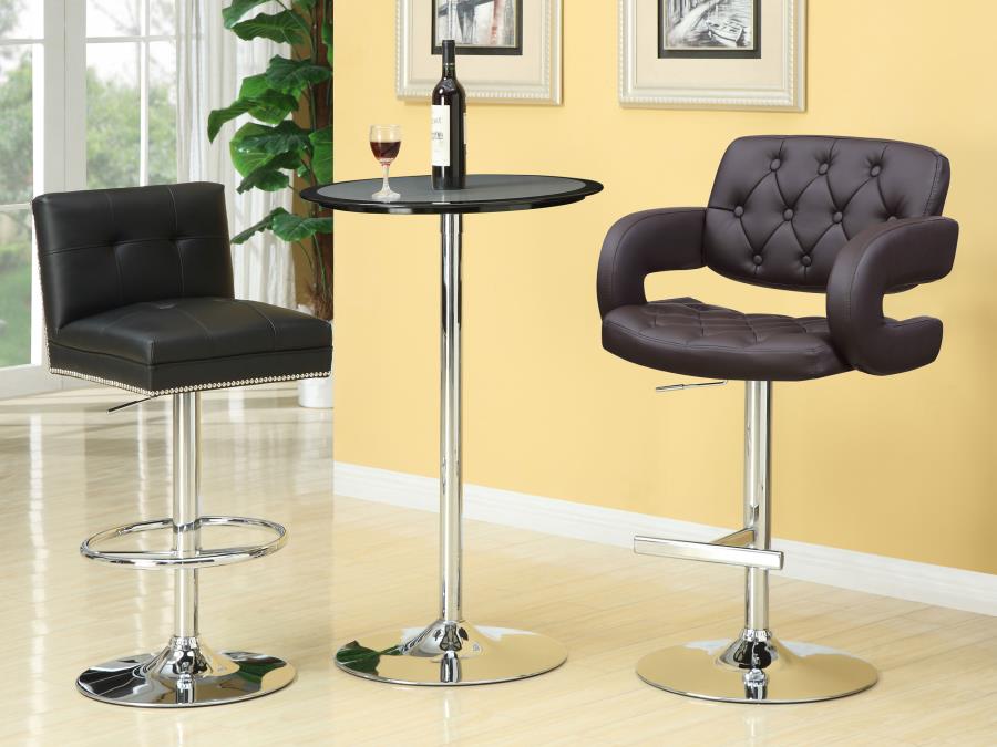 Modal Additional Images for Brandi Adjustable Bar Stool Chrome and Brown