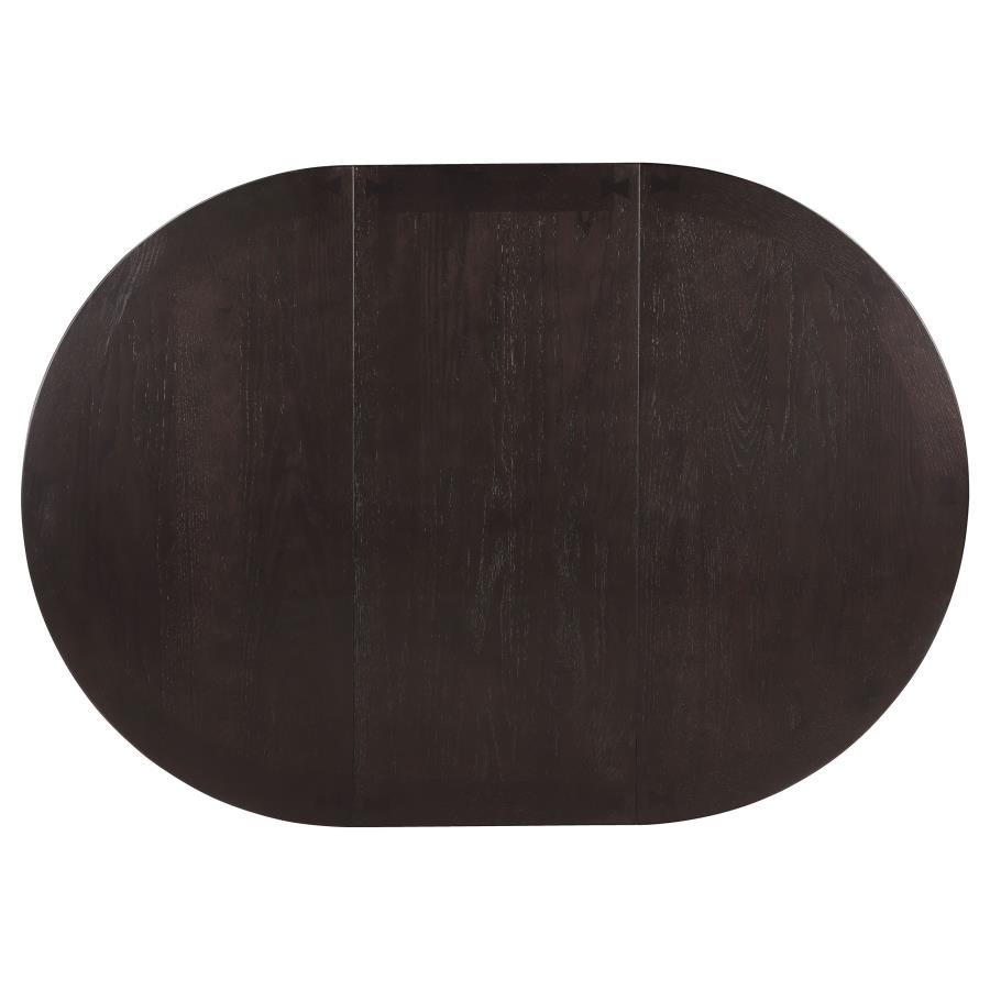 Lavon Oval 60-inch Wood Extension Leaf Dining Table Espresso