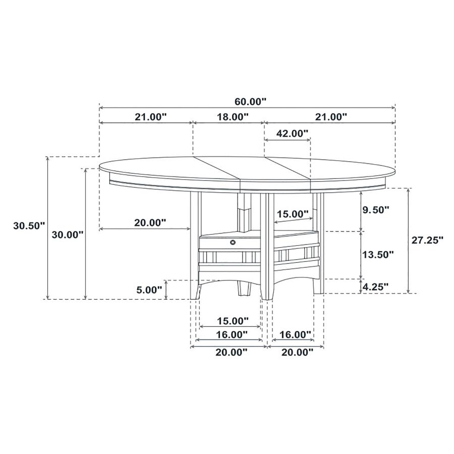 Lavon Oval 60-inch Wood Extension Leaf Dining Table Espresso