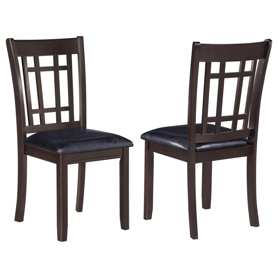 (image for) Lavon Wood Dining Side Chair Black and Espresso (Set of 2)