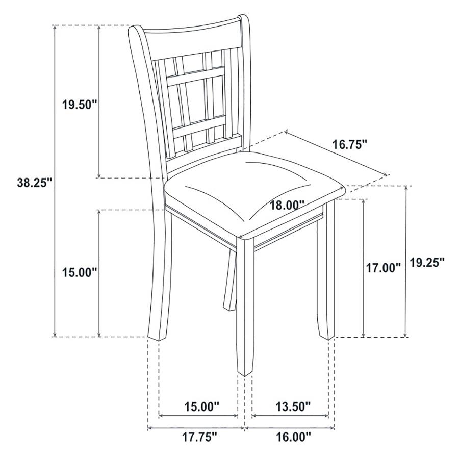 Lavon Wood Dining Side Chair Black and Espresso (Set of 2)