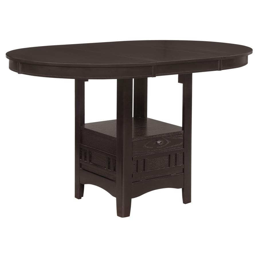 (image for) Lavon Oval 60-inch Counter Height Extension Dining Table Espresso
