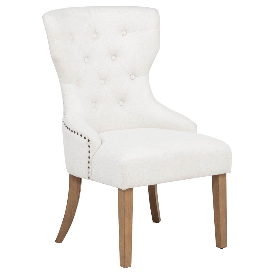 (image for) Baney Fabric Upholstered Dining Side Chair Beige and Rustic Grey