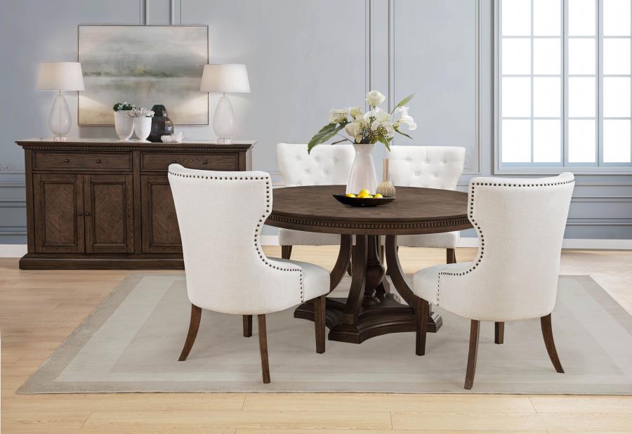 Modal Additional Images for Ridgewell Round Pedestal Dining Table Dark Oak