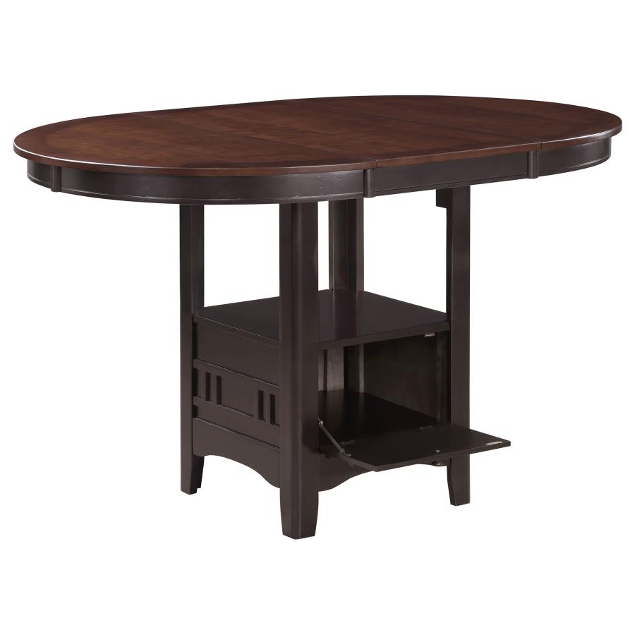 (image for) Lavon Oval 60-inch Counter Height Extension Dining Table Chestnut