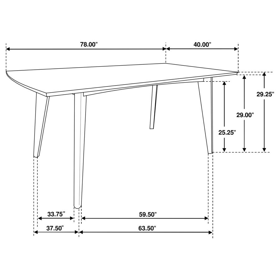 Malone 5-piece Rectangular Dining Table Set Dark Walnut