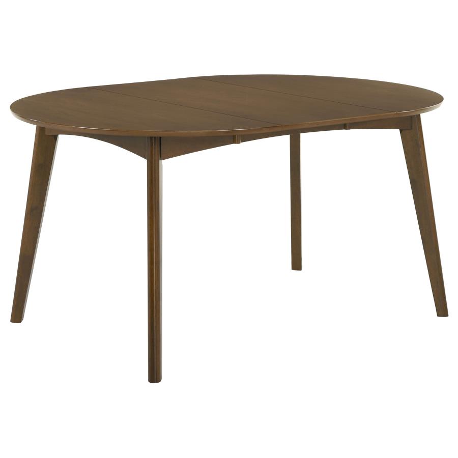 (image for) Jedda Oval 60-inch Extension Leaf Dining Table Dark Walnut