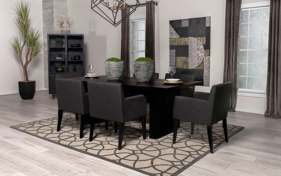Modal Additional Images for Catherine Rectangular 84-inch Wood Dining Table Black