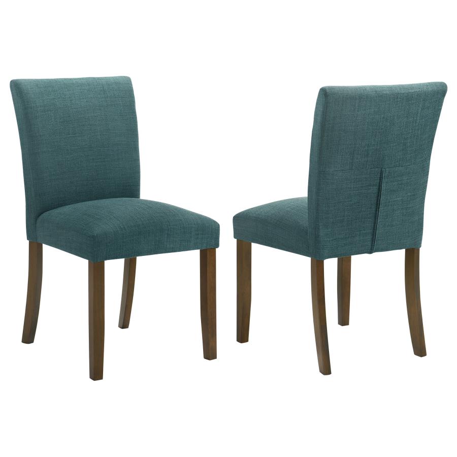 (image for) Paxton Upholstered Dining Side Chair Teal Blue (Set of 2)