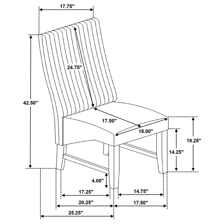 Modal Additional Images for Barrand Upholstered Dining Side Chair Black (Set of 2)