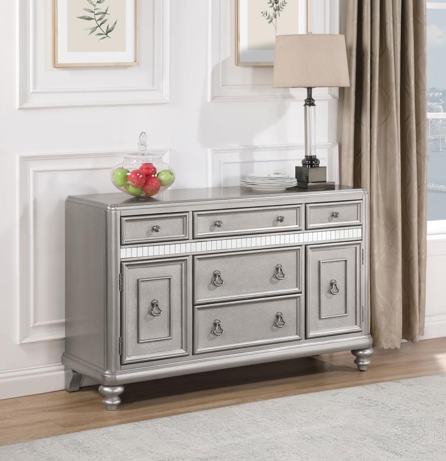 Bling Game Dining Sideboard Buffet Cabinet Metallic Platinum (image for) Bling Game Dining Sideboard Buffet Cabinet Metallic Platinum