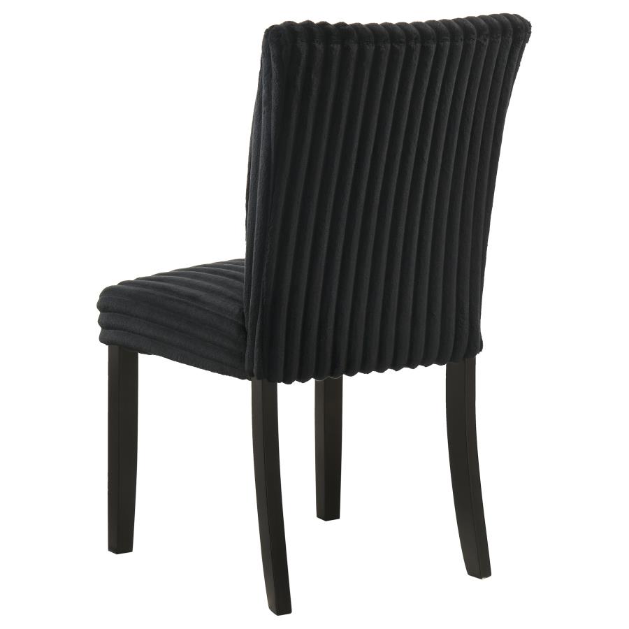 Dermott Upholstered Parson Dining Side Chair Black (Set of 2)