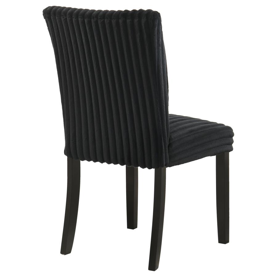 Dermott Upholstered Parson Dining Side Chair Black (Set of 2)