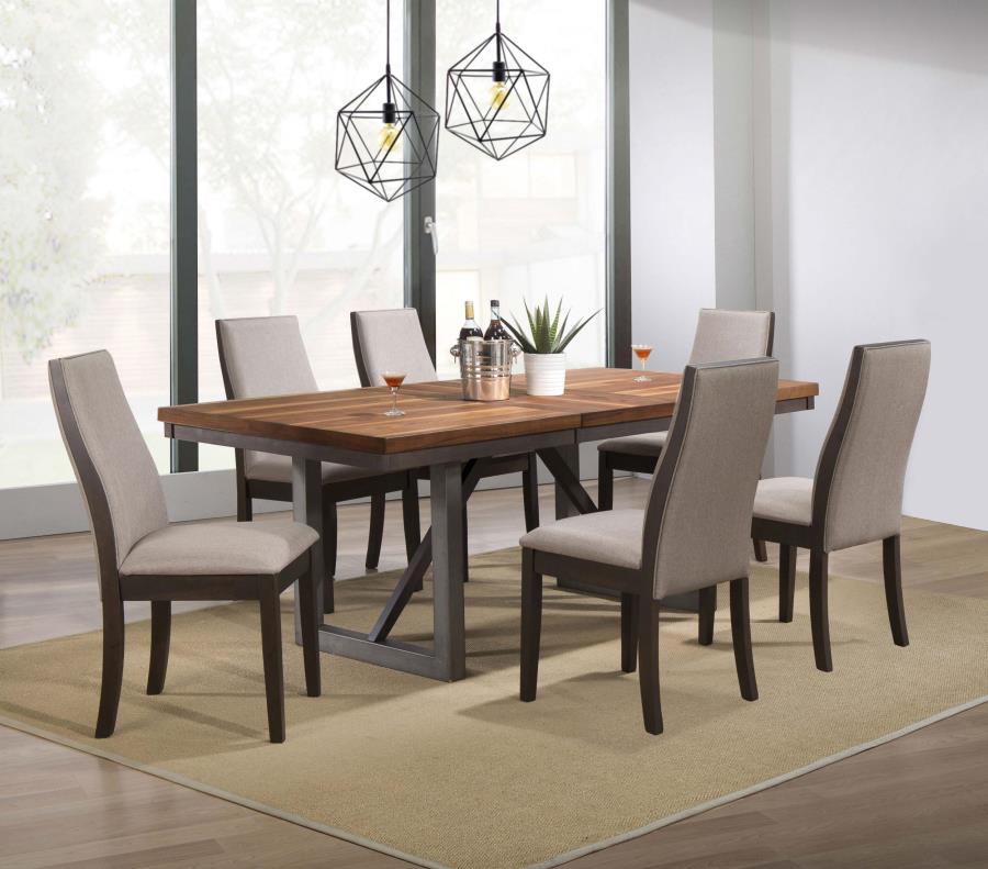 Modal Additional Images for Spring Creek 77-inch Extension Dining Table Natural Walnut