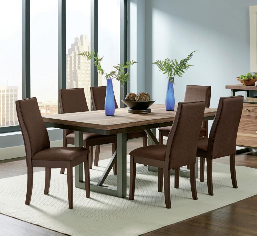 Modal Additional Images for Spring Creek Upholstered Dining Chair Chocolate (Set of 2)
