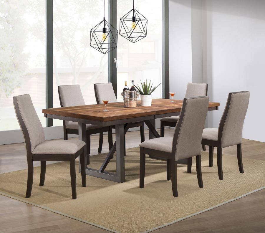 Modal Additional Images for Spring Creek Upholstered Dining Chair Taupe (Set of 2)