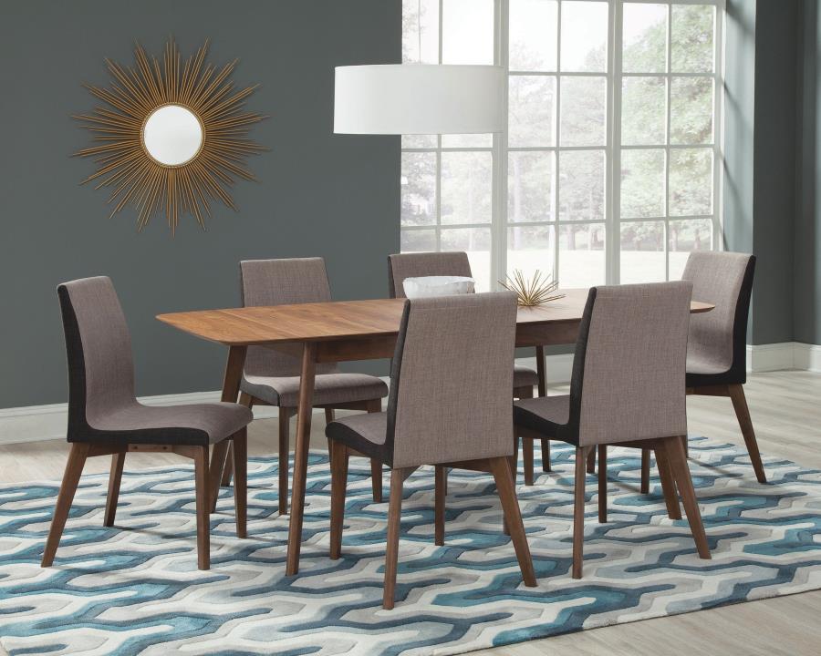 Modal Additional Images for Redbridge Upholstered Dining Side Chair Walnut (Set of 2)