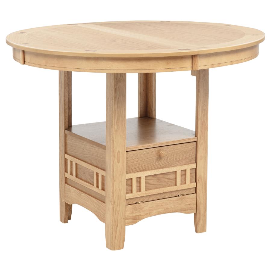 Lavon Oval 60-inch Counter Height Extension Dining Table Light Oak