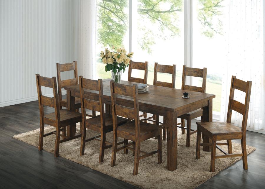 Modal Additional Images for Coleman Rectangular 79-inch Dining Table Rustic Golden Brown