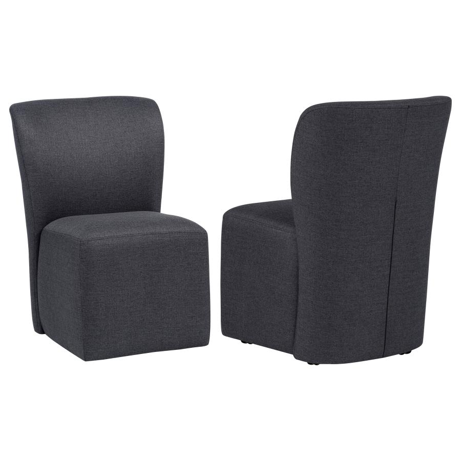 (image for) Jaelynn Upholstered Parsons Dining Side Chair Charcoal (Set of 2)